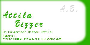 attila bizzer business card